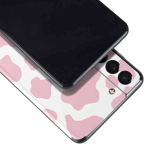 Pink Cow Print Galaxy S21 5G Skin