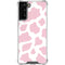 Pink Cow Print Galaxy S21 FE Clear Case