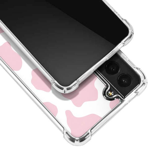 Pink Cow Print Galaxy S21 FE Clear Case