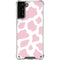 Pink Cow Print Galaxy S21 Plus 5G Clear Case