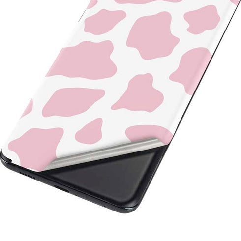 Pink Cow Print Galaxy S21 Ultra 5G Skin