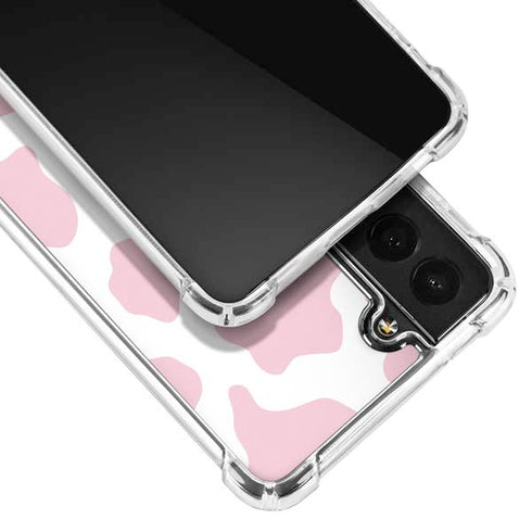 Pink Cow Print Galaxy S22 Plus Clear Case
