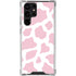 Pink Cow Print Galaxy S22 Ultra Clear Case
