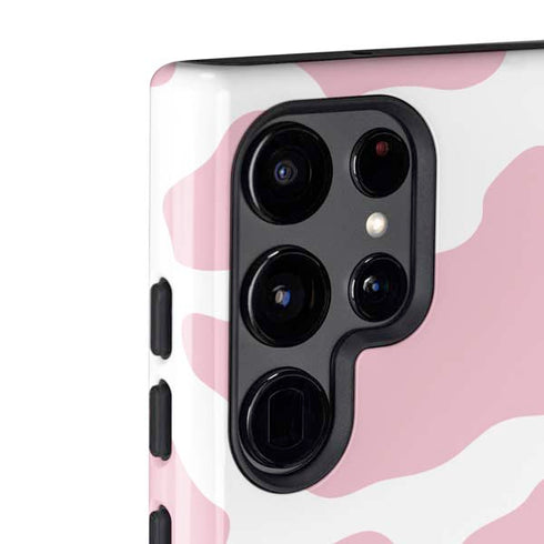 Pink Cow Print Galaxy S22 Ultra Pro Case