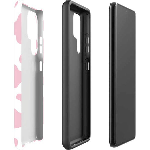 Pink Cow Print Galaxy S22 Ultra Pro Case