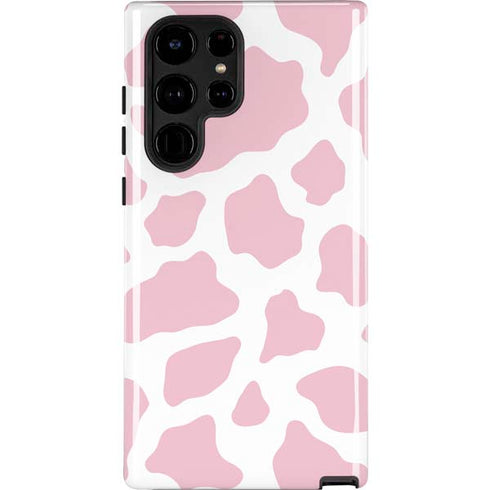 Pink Cow Print Galaxy S22 Ultra Pro Case
