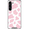 Pink Cow Print Galaxy S23 Clear Case
