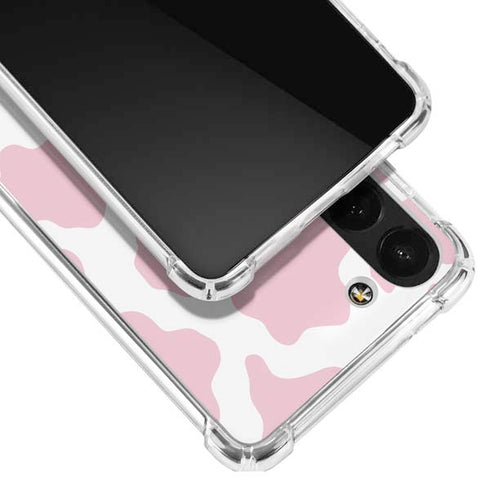 Pink Cow Print Galaxy S23 Clear Case