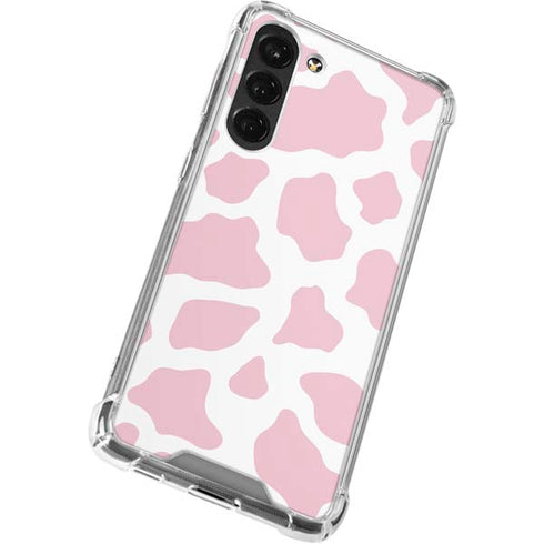 Pink Cow Print Galaxy S23 Plus Clear Case