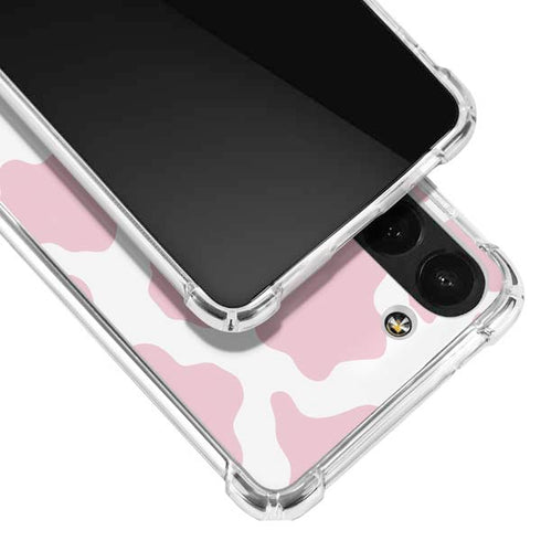 Pink Cow Print Galaxy S23 Plus Clear Case