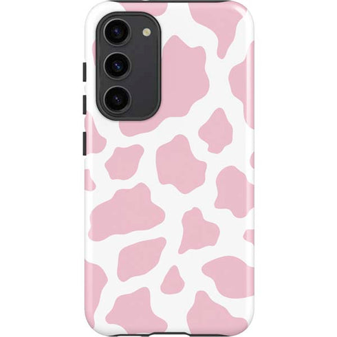 Pink Cow Print Galaxy S23 Plus Pro Case