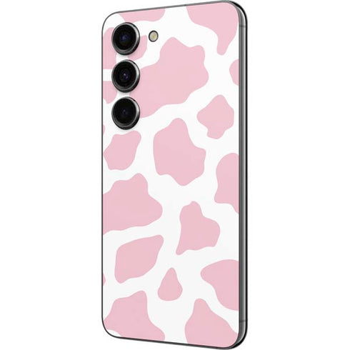 Pink Cow Print Galaxy S23 Skin