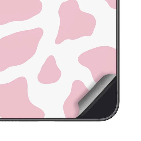 Pink Cow Print Galaxy S23 Skin