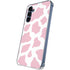 Pink Cow Print Galaxy S24 Clear Case