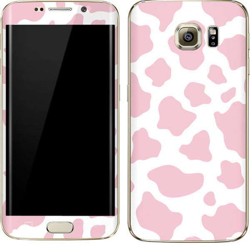 Pink Cow Print Galaxy S7 Edge Skin