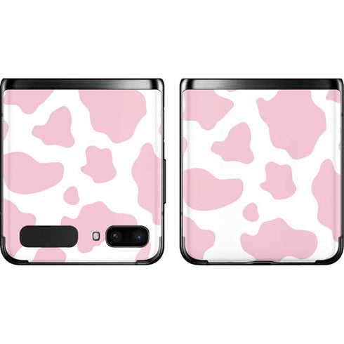Pink Cow Print Galaxy Z Flip Skin