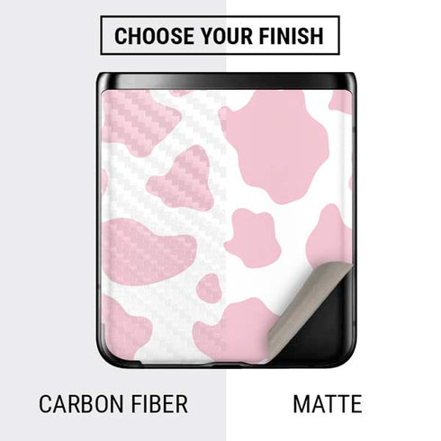 Pink Cow Print Galaxy Z Flip Skin