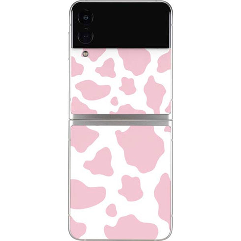 Pink Cow Print Galaxy Z Flip3 5G Skin