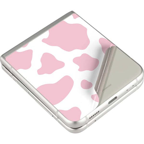 Pink Cow Print Galaxy Z Flip3 5G Skin