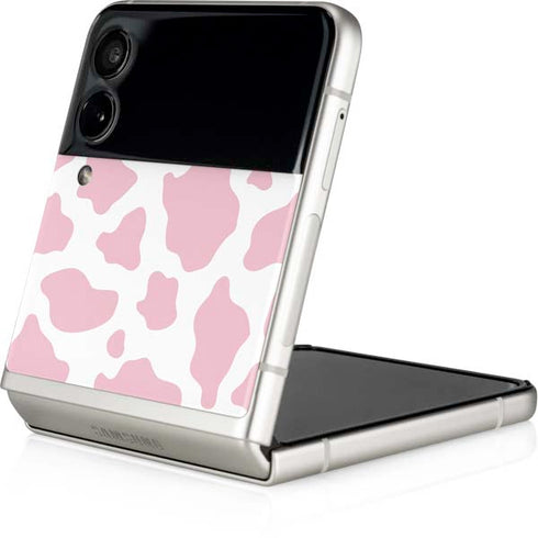 Pink Cow Print Galaxy Z Flip3 5G Skin