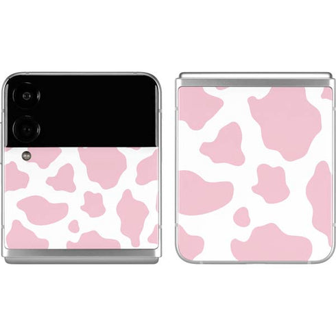 Pink Cow Print Galaxy Z Flip4 5G Skin