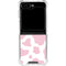 Pink Cow Print Galaxy Z Flip5 5G Clear Case