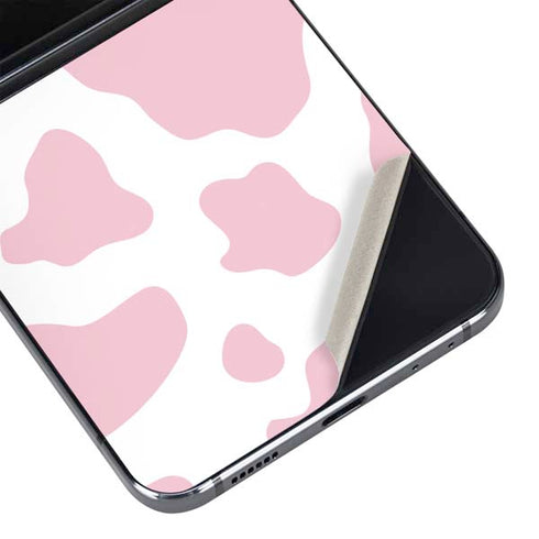 Pink Cow Print Galaxy Z Flip5 5G Skin