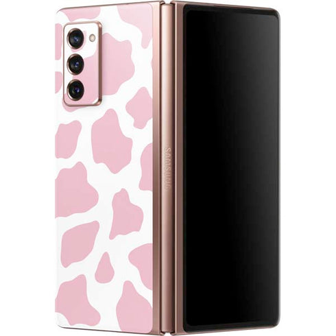 Pink Cow Print Galaxy Z Fold2 5G Skin
