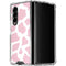 Pink Cow Print Galaxy Z Fold4 5G Clear Case