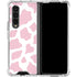Pink Cow Print Galaxy Z Fold4 5G Clear Case