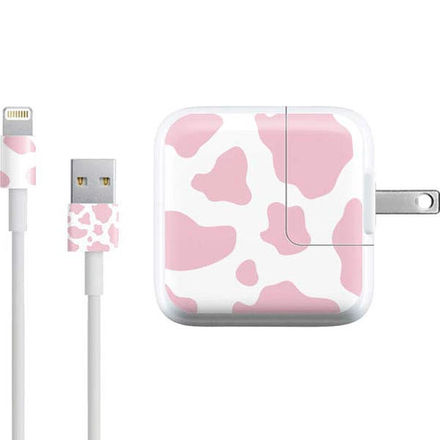 Pink Cow Print iPad Charger (10W USB) Skin