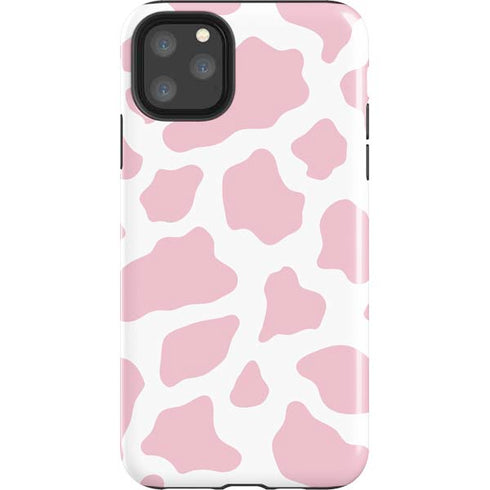 Pink Cow Print iPhone 11 Pro Max Impact Case