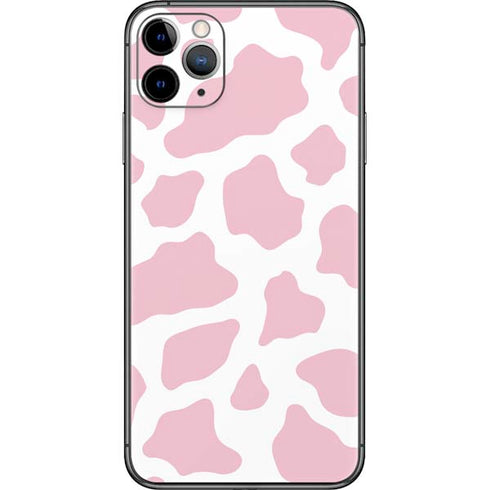 Pink Cow Print iPhone 11 Pro Max Skin