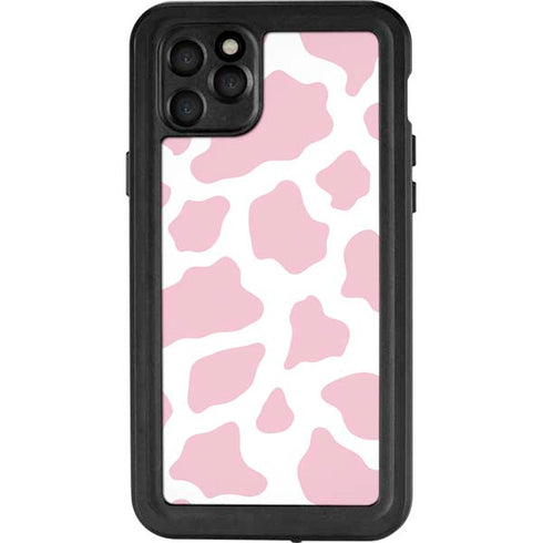 Pink Cow Print iPhone 11 Pro Max Waterproof Case