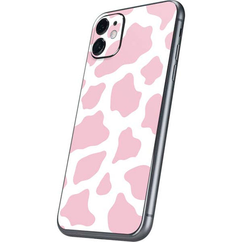 Pink Cow Print iPhone 11 Skin