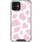 Pink Cow Print iPhone 12 Clear Case