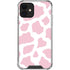 Pink Cow Print iPhone 12 Clear Case