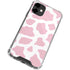Pink Cow Print iPhone 12 Clear Case