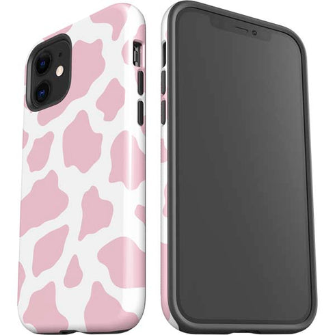 Pink Cow Print iPhone 12 Impact Case