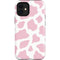 Pink Cow Print iPhone 12 Mini Impact Case