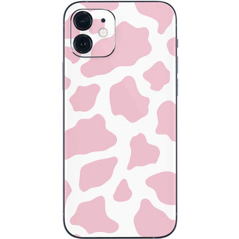 Pink Cow Print iPhone 12 Mini Skin