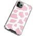 Pink Cow Print iPhone 12 Pro Clear Case