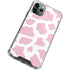 Pink Cow Print iPhone 12 Pro Max Clear Case