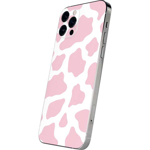 Pink Cow Print iPhone 12 Pro Max Skin