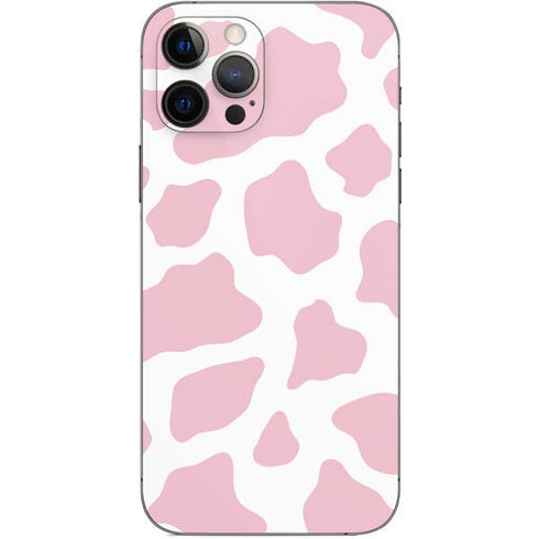 Pink Cow Print iPhone 12 Pro Skin