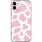 Pink Cow Print iPhone 12 Skin