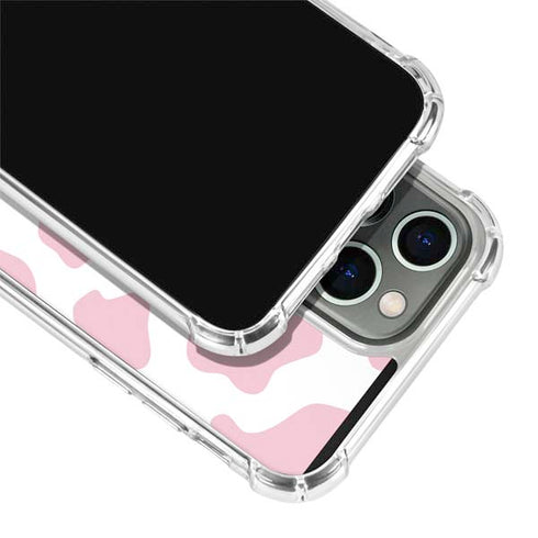 Pink Cow Print iPhone 13 Pro Max Clear Case
