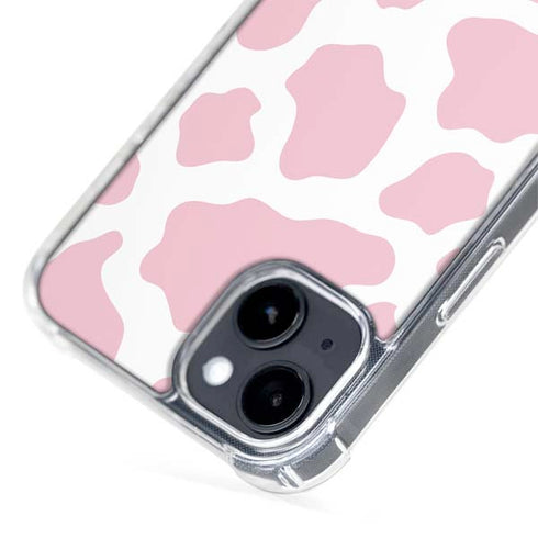 Pink Cow Print iPhone 15 MagSafe Case