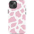 Pink Cow Print iPhone 15 Impact Case
