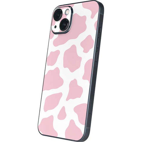 Pink Cow Print iPhone 14 Plus Skin